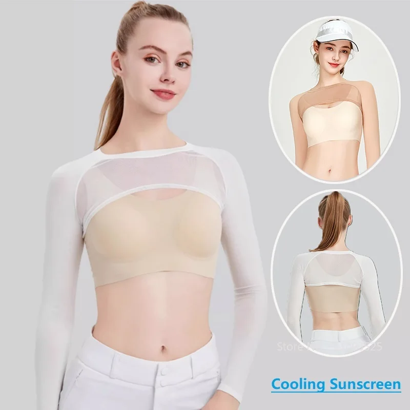MG Golf Sunscreen Bottomings Women's Breathable Cool UV Protection Shawl Long Sleeve Ice Silk Inner T-shirt Breathable Crop Tops
MG Golf Sunscreen Bottomings Women's Breathable Cool UV Protection Shawl Long Sleeve Ice Silk Inner T-shirt Breathable Crop Tops