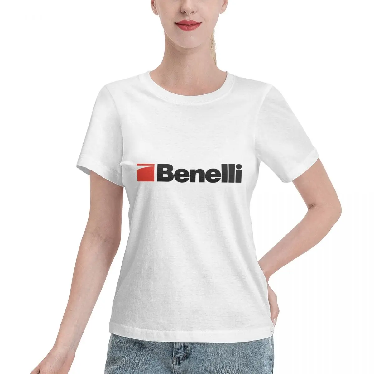 Футболки BENELLI, хлопковые футболки, женские топы с коротким рукавом и круглым вырезом
Футболки BENELLI, хлопковые футболки, женские топы с коротким рукавом и круглым вырезом