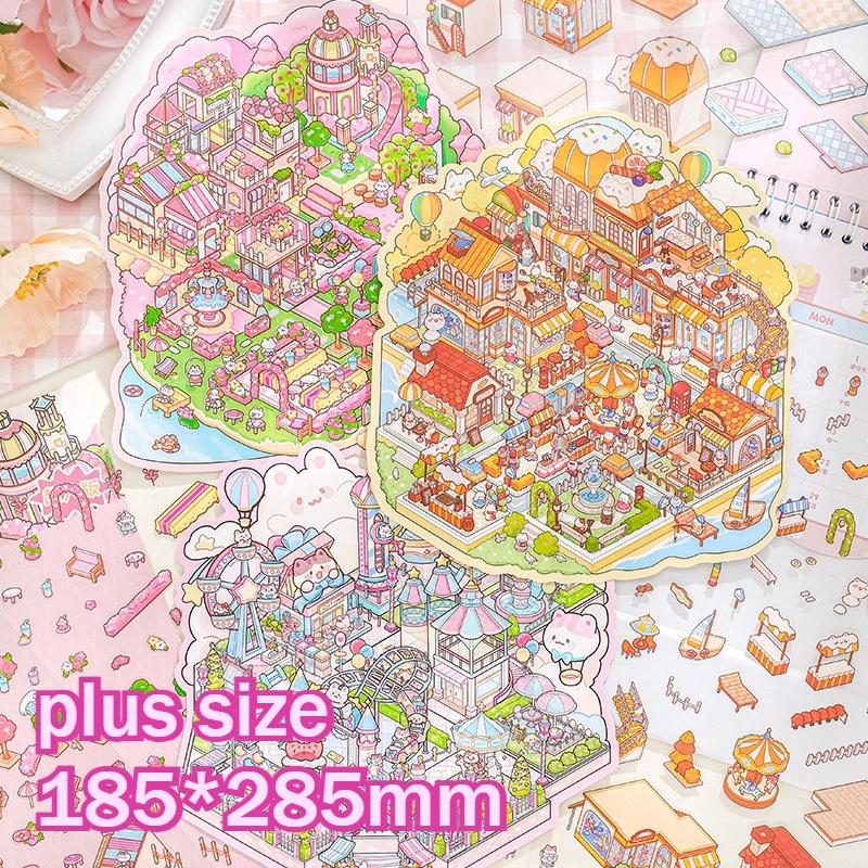 Миниатюрные пейзажные наклейки больших размеров, наклейки сцены декомпрессии, игрушки ручной работы
Миниатюрные пейзажные наклейки больших размеров, наклейки сцены декомпрессии, игрушки ручной работы