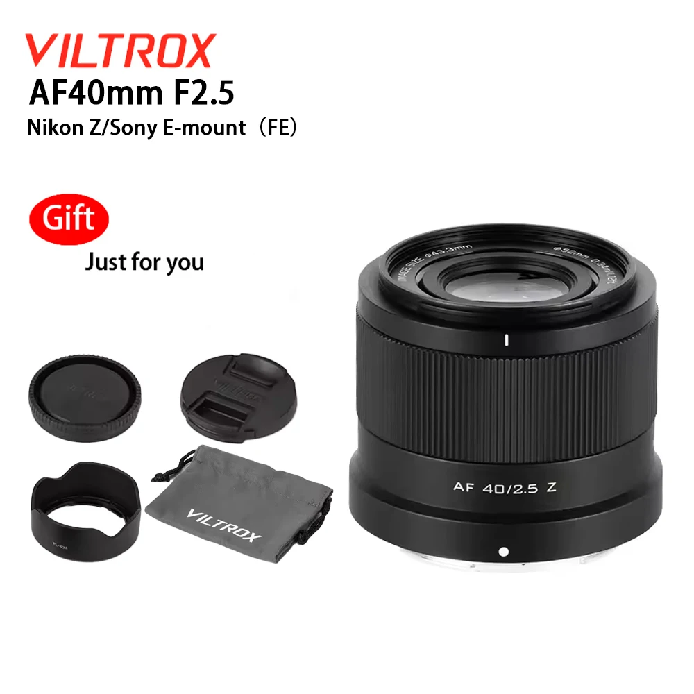 VILTROX 40mm F2.5 AF Auto Focus Camera Lens Full Frame for Sony E Nikon Z Z6 Z7 Z50 Z5 Z6II Z7II Z9 Z50 Mount Cameras
VILTROX 40mm F2.5 AF Auto Focus Camera Lens Full Frame for Sony E Nikon Z Z6 Z7 Z50 Z5 Z6II Z7II Z9 Z50 Mount Cameras