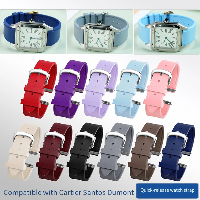 15.5mm 17.5mm Superior Quality For Cartier Dumont Replacement Strap - Fluoroelastomer Quick Release Medium Large Size for Women
15.5mm 17.5mm Superior Quality For Cartier Dumont Replacement Strap - Fluoroelastomer Quick Release Medium Large Size for Women