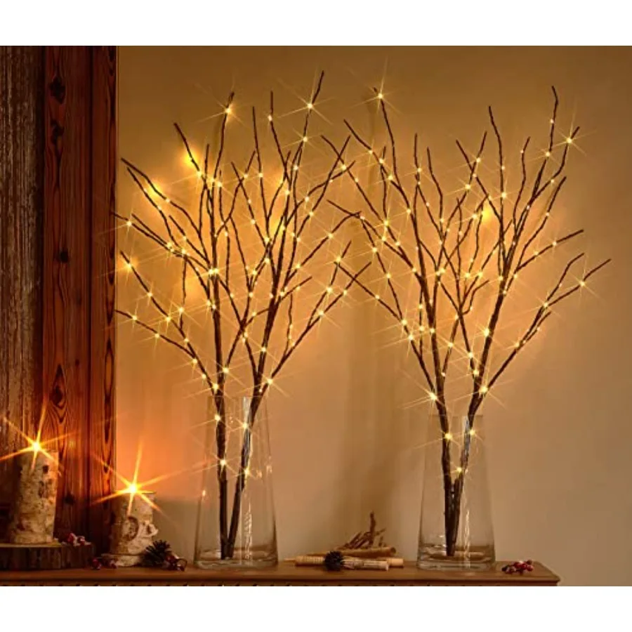 Lighted Twig Tree Branch with Fairy Lights 32in 100 LED Battery Operated Lighted Willow Branch for Home Christmas Wedding Party
Lighted Twig Tree Branch with Fairy Lights 32in 100 LED Battery Operated Lighted Willow Branch for Home Christmas Wedding Party
