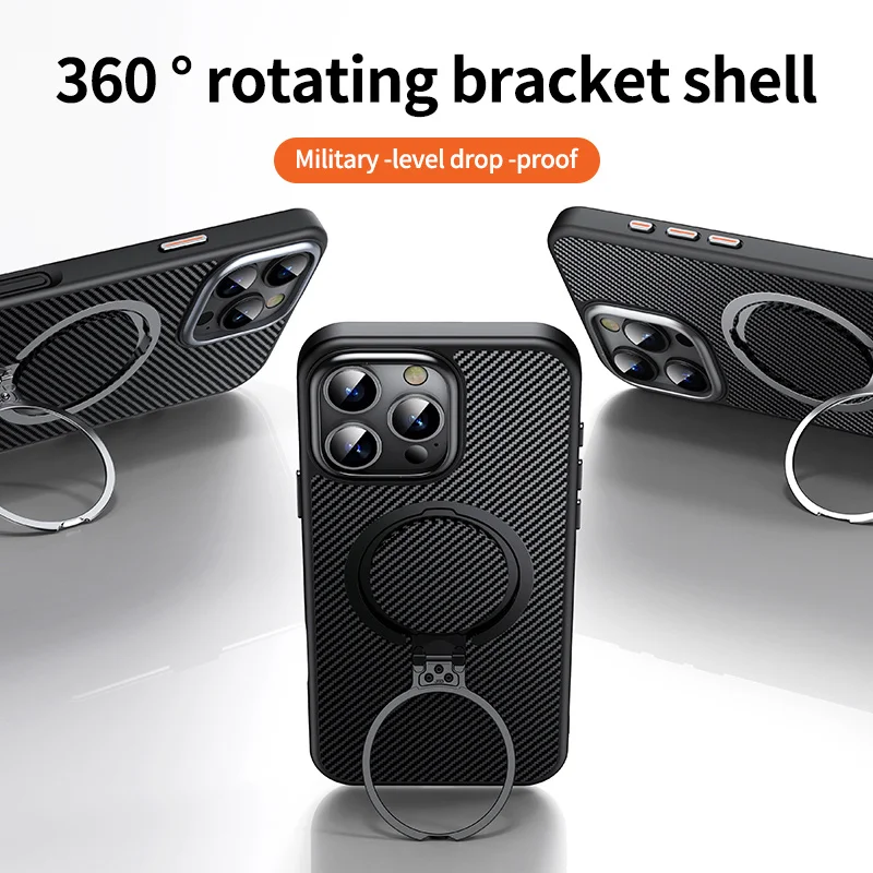 Phone Case for Iphone 17 Pro max 16 Plus 15 14 13 Protective Case Carbon Fiber Magnetic Rotate Bracket MagSafe Shock Proof Cover
Phone Case for Iphone 17 Pro max 16 Plus 15 14 13 Protective Case Carbon Fiber Magnetic Rotate Bracket MagSafe Shock Proof Cover