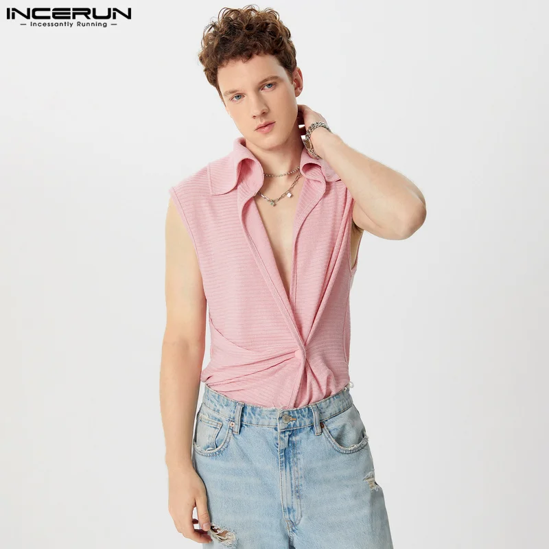 INCERUN Tops 2025 Sexy Stylish New Men Irregular Button Door Design Striped Shirts Casual Clubwear Solid Sleeveless Blouse S-5XL
INCERUN Tops 2025 Sexy Stylish New Men Irregular Button Door Design Striped Shirts Casual Clubwear Solid Sleeveless Blouse S-5XL