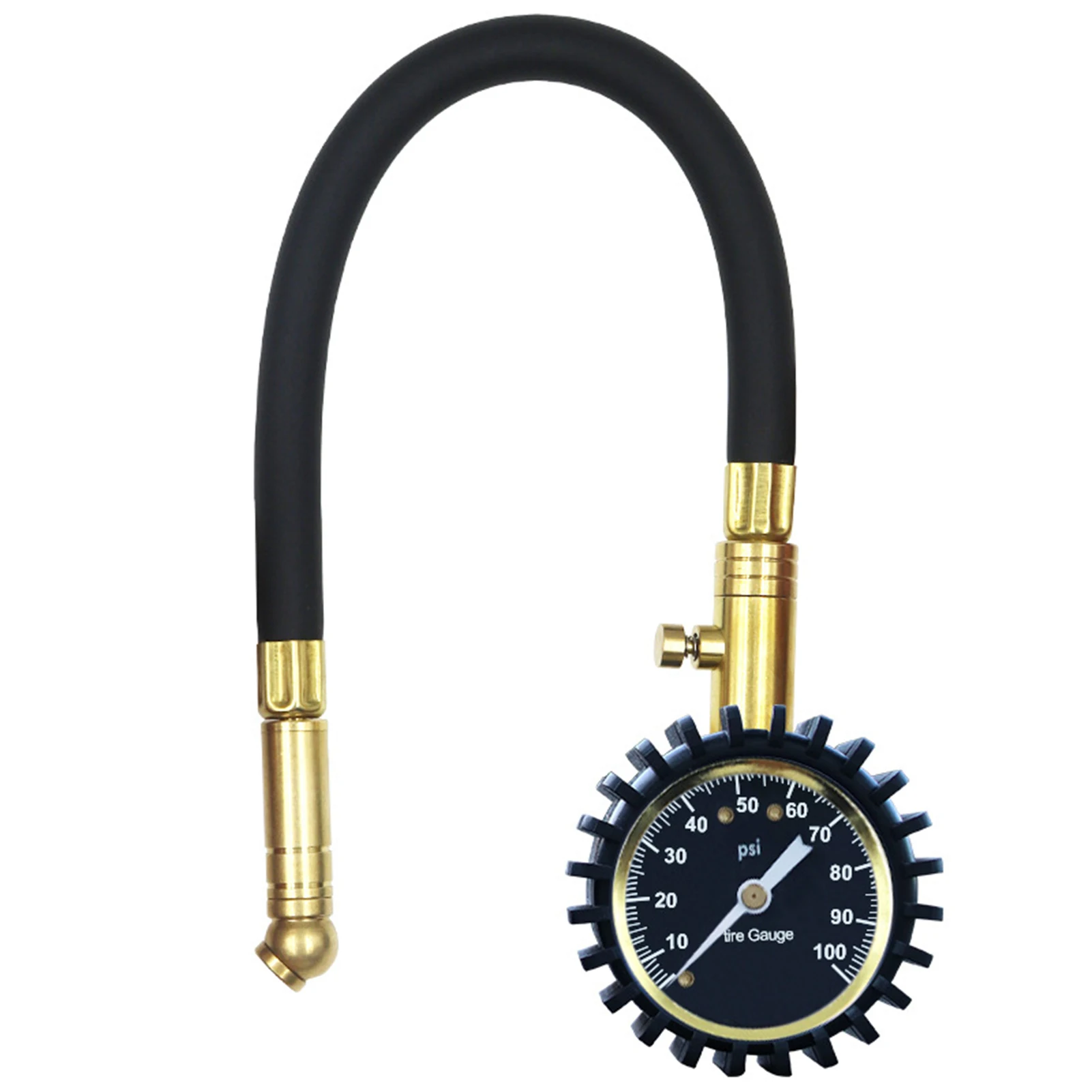 Tire Pressure Gauge, 0-100 PSI, Gold, 44.5*6.9cm, Metal Rubber, Universal for Bicycle Motorcycle Car SUV Truck, 1 Pack with
Tire Pressure Gauge, 0-100 PSI, Gold, 44.5*6.9cm, Metal Rubber, Universal for Bicycle Motorcycle Car SUV Truck, 1 Pack with