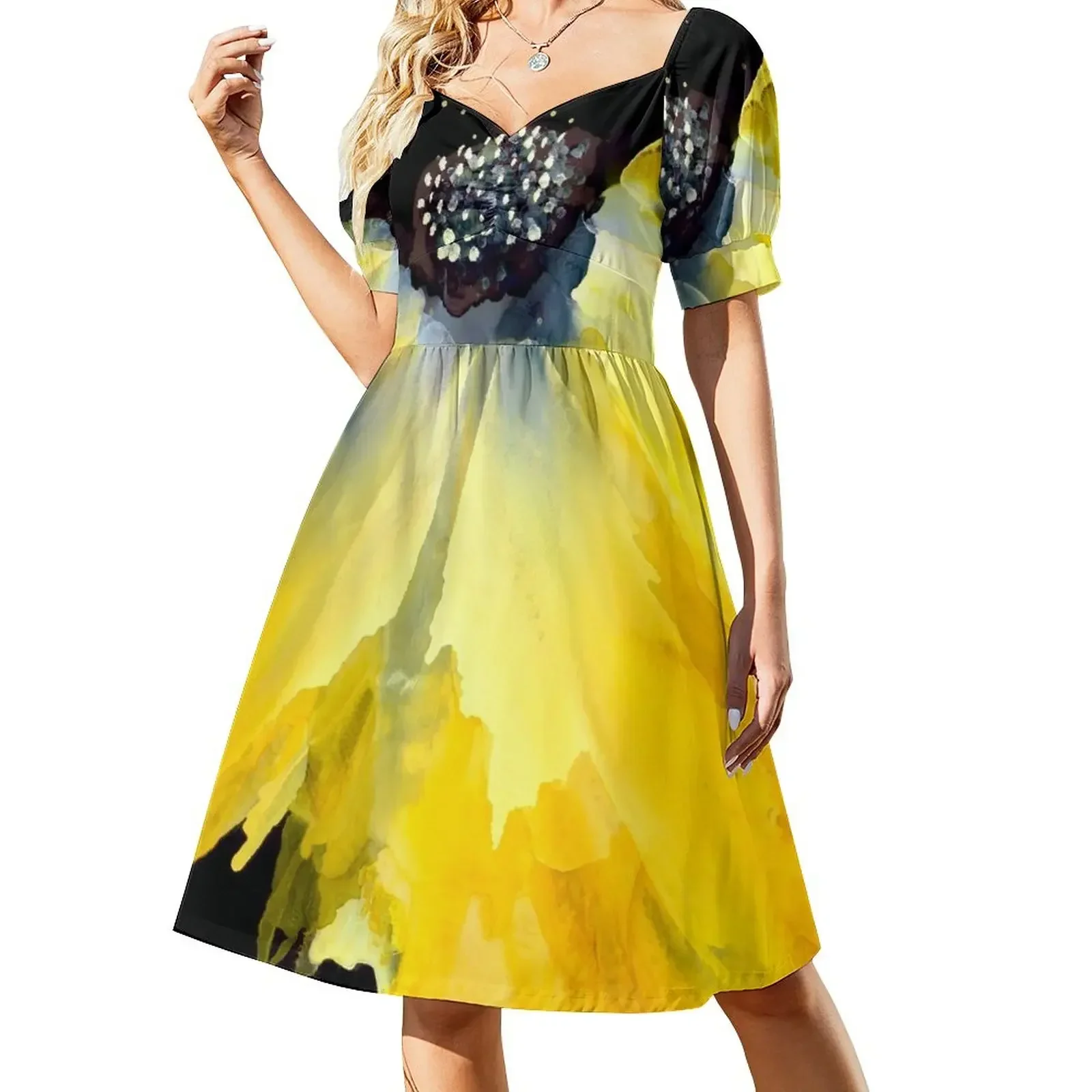 Mellow Yellow Short-Sleeved Dress Woman fashion luxury women's party dress evening prom Dress
Mellow Yellow Short-Sleeved Dress Woman fashion luxury women's party dress evening prom Dress