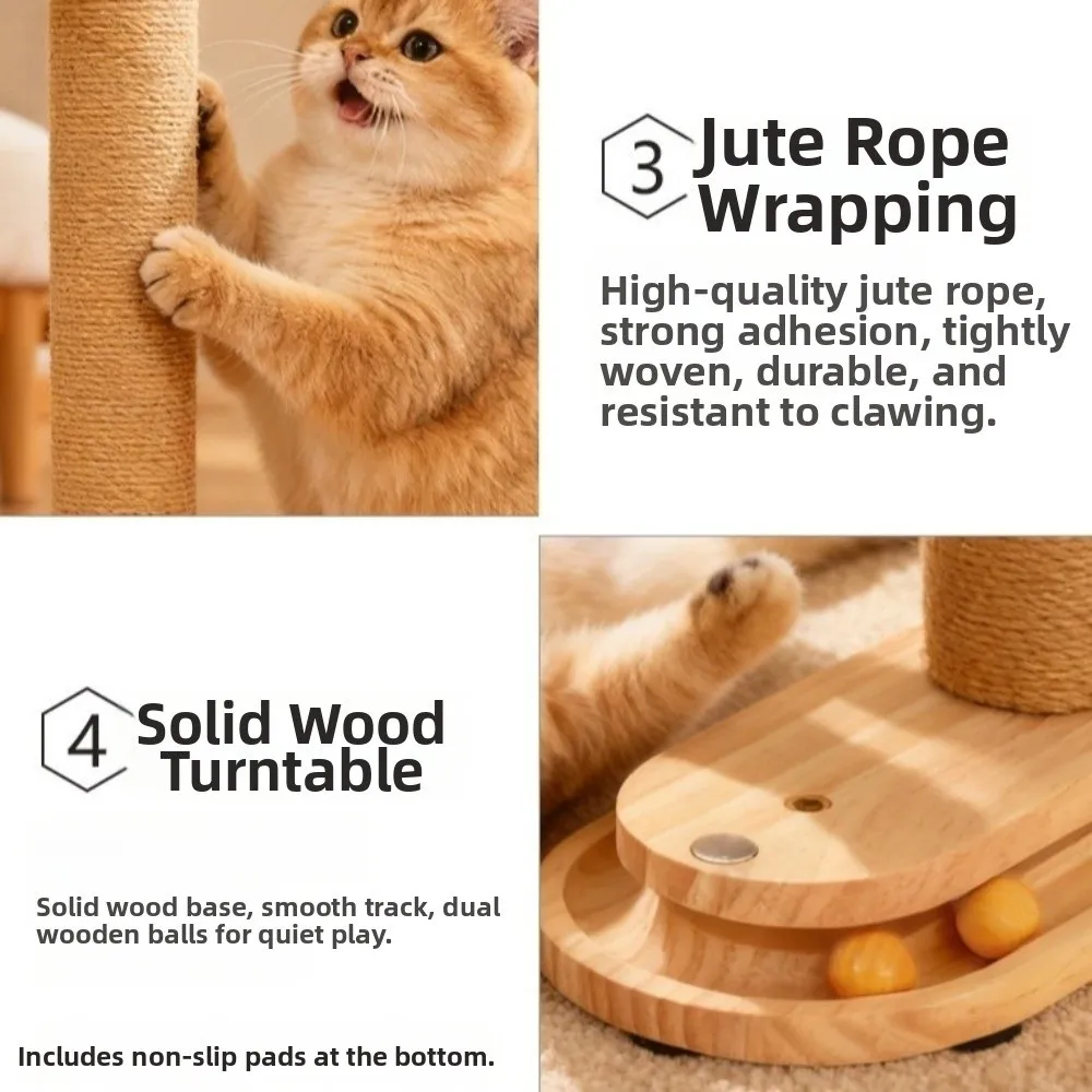 Wear-resistant Cat Scratch Post Vertical Rotating Platform Stand Scratching Board Food Puzzle Ball Cat Tree Stand
Wear-resistant Cat Scratch Post Vertical Rotating Platform Stand Scratching Board Food Puzzle Ball Cat Tree Stand