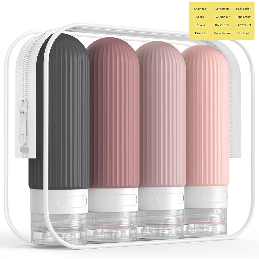 Travel Bottles for Toiletries TSA Approved 3oz Silicone Travel Size Containers Portable Split Bottle Travel Accessories for Con
Travel Bottles for Toiletries TSA Approved 3oz Silicone Travel Size Containers Portable Split Bottle Travel Accessories for Con