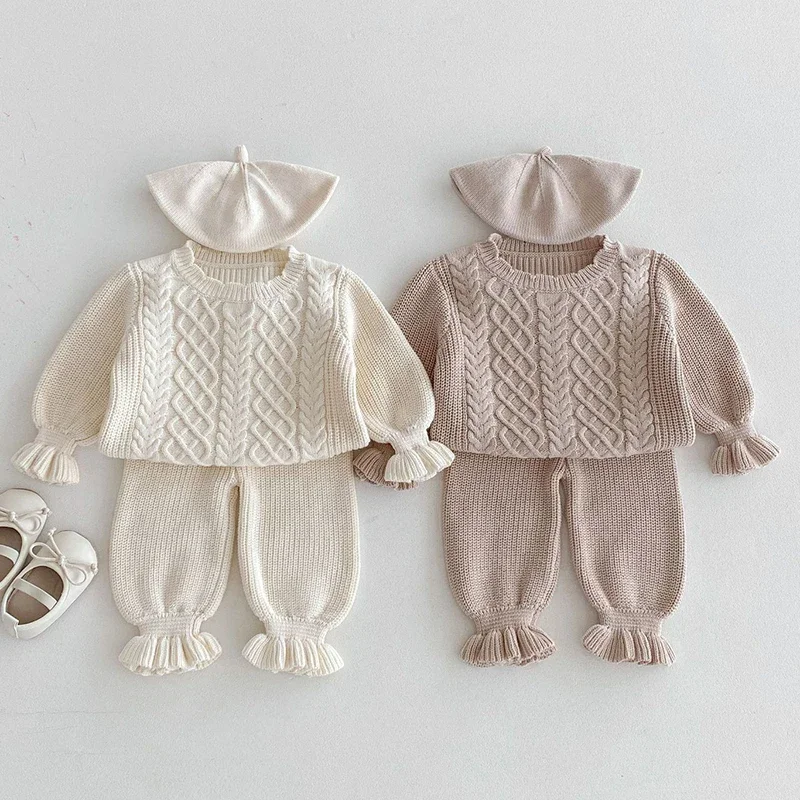 2024 New Autumn Toddler Baby Girl Knitting Clothes Suit Long Sleeved Solid Color Knitted Sweater+Pants Children Clothes Set
2024 New Autumn Toddler Baby Girl Knitting Clothes Suit Long Sleeved Solid Color Knitted Sweater+Pants Children Clothes Set