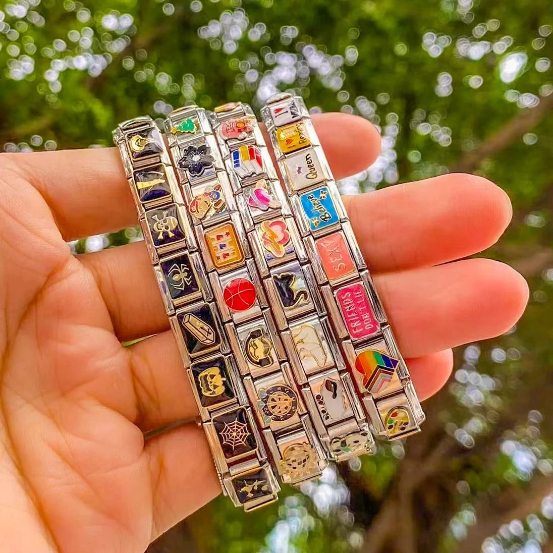 1-30pcs Eaquisite Random Plant Animal Heart Fashion Metal Silver Color Module Bracelet Woman Men Party Daily Celebratory Party
1-30pcs Eaquisite Random Plant Animal Heart Fashion Metal Silver Color Module Bracelet Woman Men Party Daily Celebratory Party