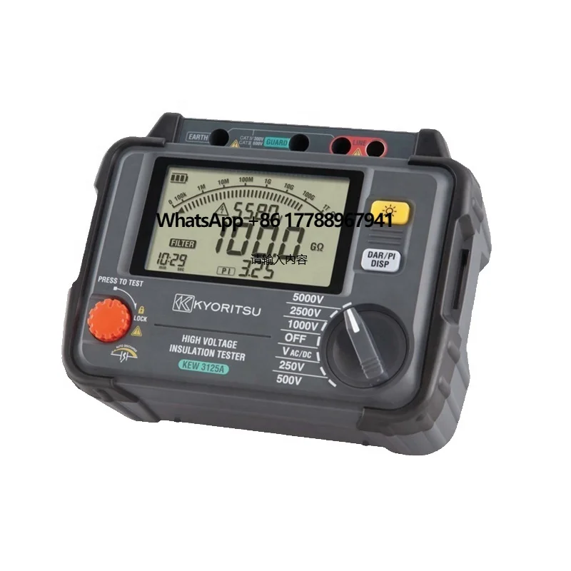 Original KYORITSU High Voltage Insulation Resistance Tester KEW3125A Multimeter Cheap in Stock
Original KYORITSU High Voltage Insulation Resistance Tester KEW3125A Multimeter Cheap in Stock