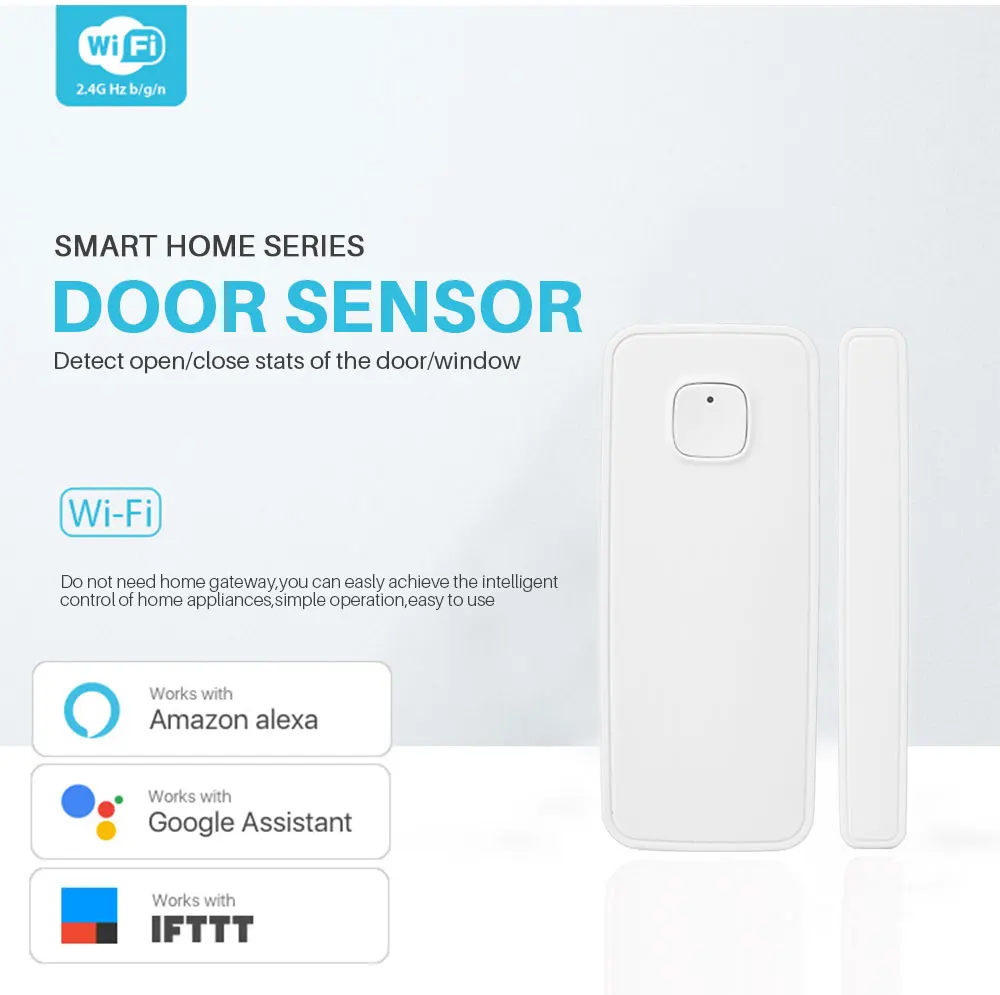 Tuya Wifi Door Sensor Smart Home Wireless Remote Control Door Detector Security Alarm Anti-thief Window Sensor
Tuya Wifi Door Sensor Smart Home Wireless Remote Control Door Detector Security Alarm Anti-thief Window Sensor