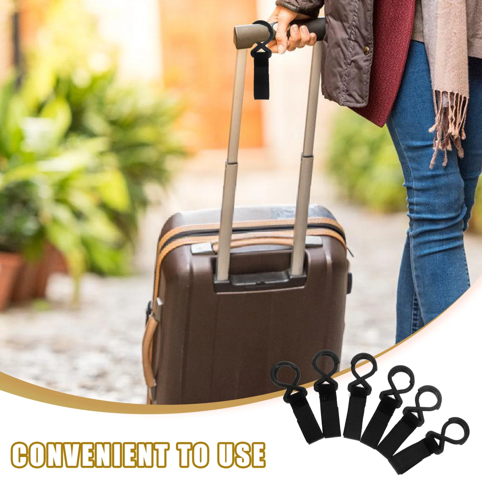 6pcs Stroller Hooks for Hanging Bag Shopping Diaper Luggage Safe Nylon Material Baby Accessories Stable Design 
6pcs Stroller Hooks for Hanging Bag Shopping Diaper Luggage Safe Nylon Material Baby Accessories Stable Design