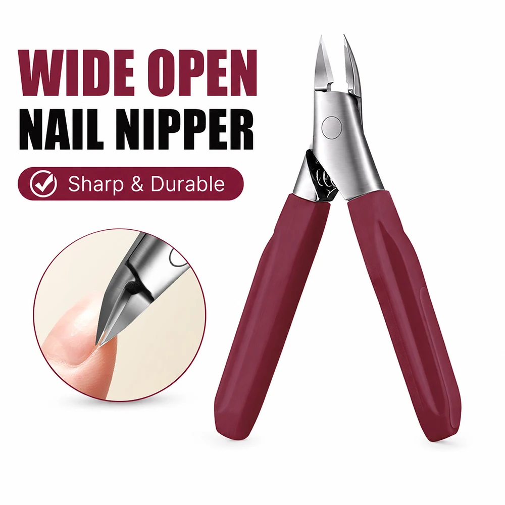 Wide Jaw Nail Nipper Clippers for Thick Toenails, Professional Stainless Steel Ingrown Toenail Cutter, Sharp Heavy Duty Nail
Wide Jaw Nail Nipper Clippers for Thick Toenails, Professional Stainless Steel Ingrown Toenail Cutter, Sharp Heavy Duty Nail
