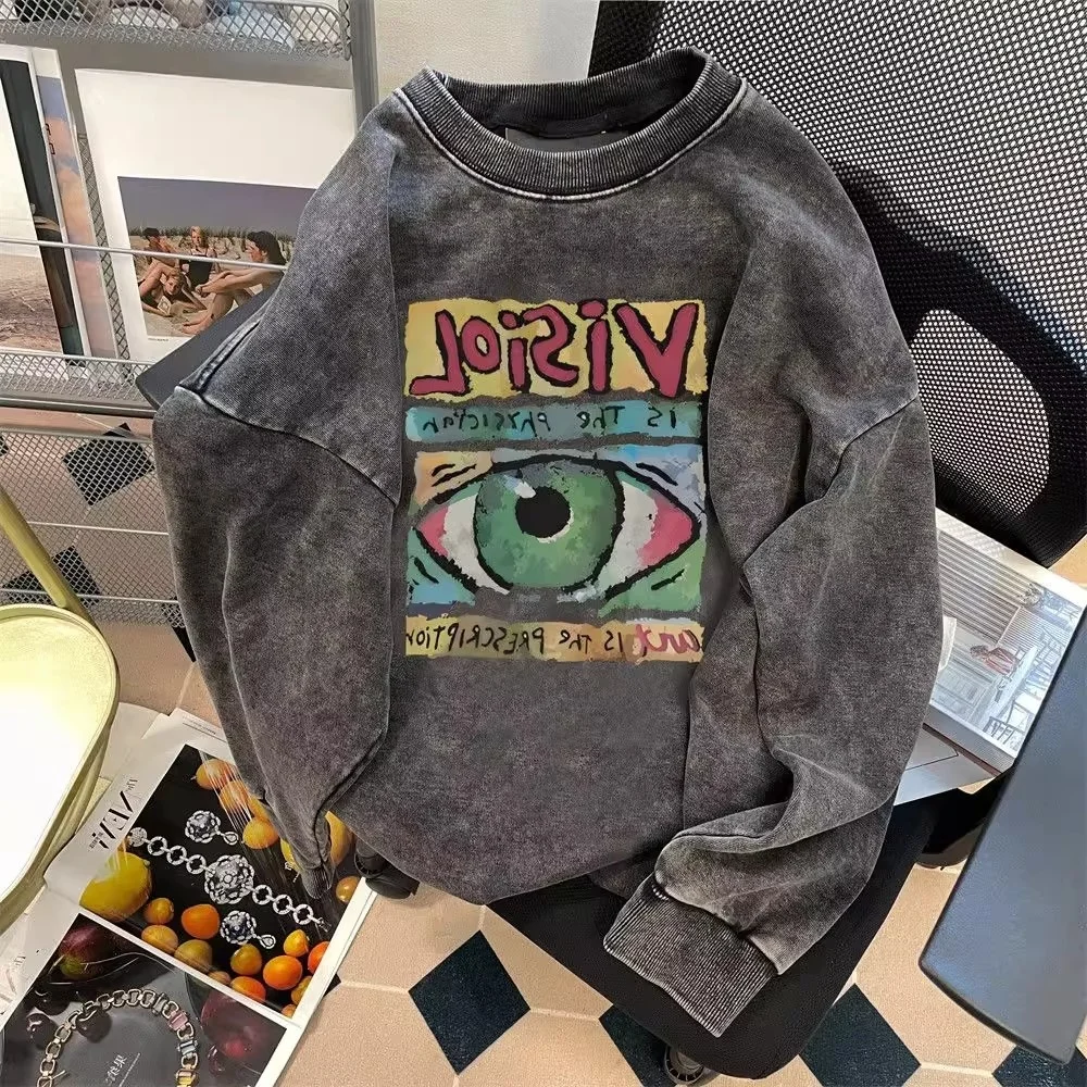 Свитшот большого размера 300 Pou American Street Style с принтом глаз, из чистого хлопка, осенне-зимний топ
Свитшот большого размера 300 Pou American Street Style с принтом глаз, из чистого хлопка, осенне-зимний топ