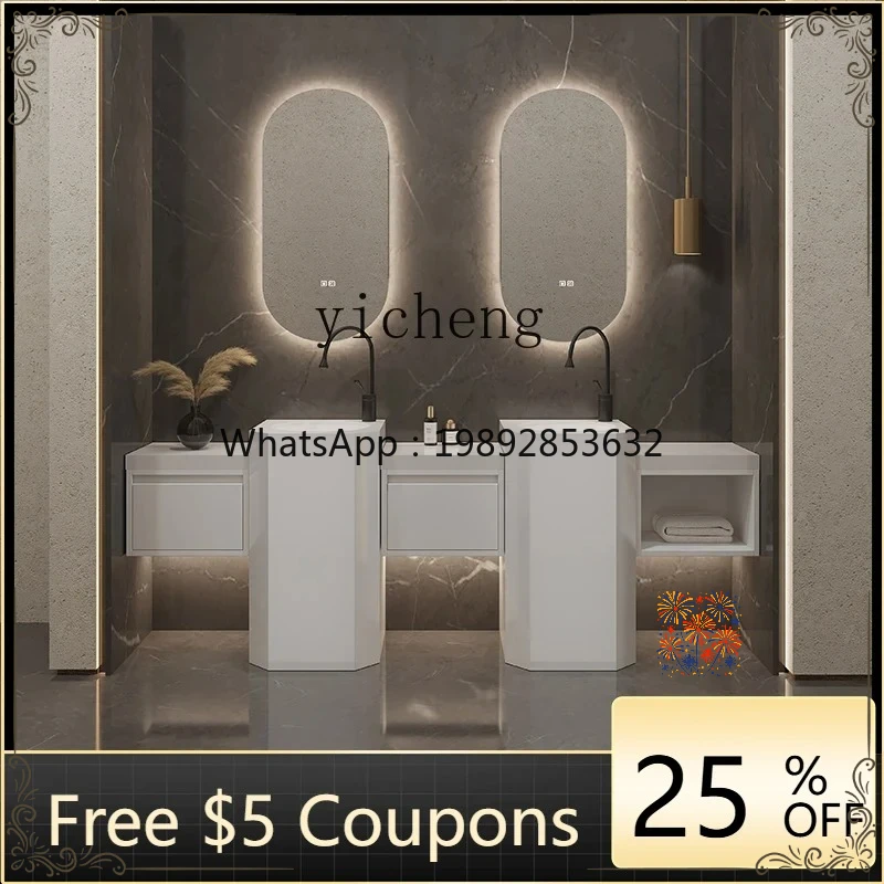 O2-9 oval rock slab integrated basin double basin bathroom cabinet combination black column washbasin wash basin set
O2-9 oval rock slab integrated basin double basin bathroom cabinet combination black column washbasin wash basin set