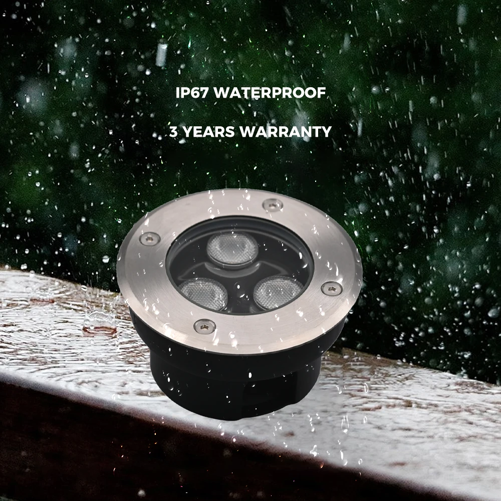 IP67 3W Warm White Aluminum LED Underground Light AC220V Ground Deck Spot for Driveway & Park Inground Lights
IP67 3W Warm White Aluminum LED Underground Light AC220V Ground Deck Spot for Driveway & Park Inground Lights