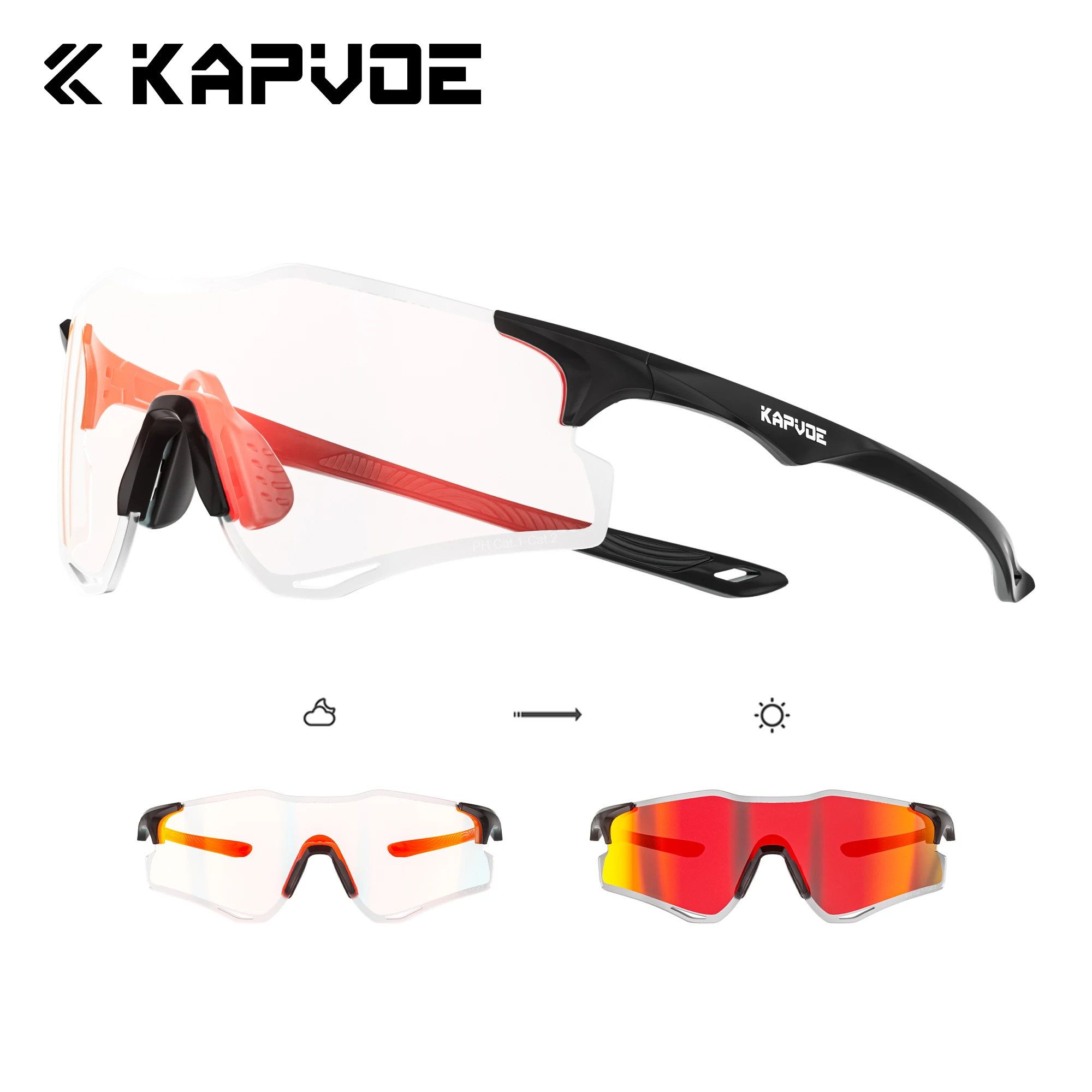 Kapvoe hiking Photochromic eyewear Lightweight Running cycling sunglasses for Men Women Sports Glasses Sun glasses UV400 Goggles
Kapvoe hiking Photochromic eyewear Lightweight Running cycling sunglasses for Men Women Sports Glasses Sun glasses UV400 Goggles