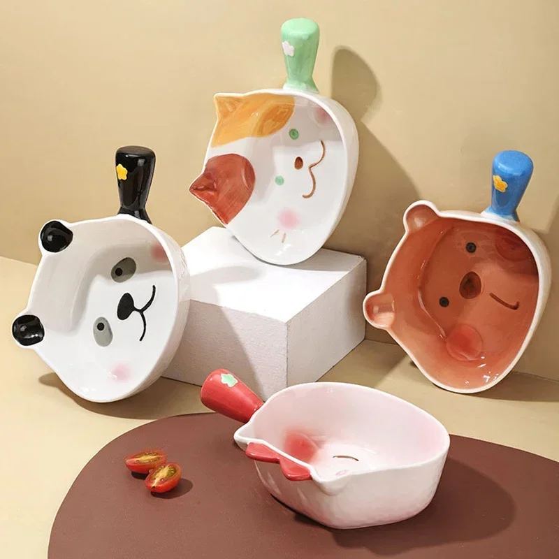 Cartoon Ceramic Bowl With Handle Kitchen Fruit Salad Noodle Bowl Home Baking Pan Animal Heat-resistant Bakeware
Cartoon Ceramic Bowl With Handle Kitchen Fruit Salad Noodle Bowl Home Baking Pan Animal Heat-resistant Bakeware