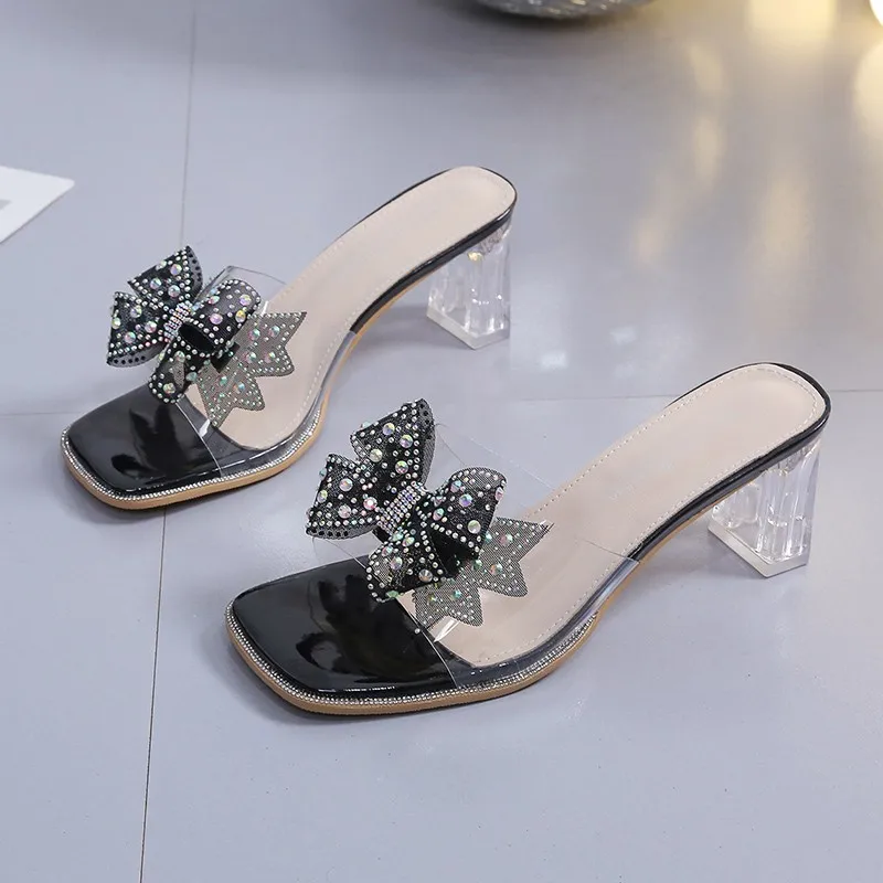 Sandals and Slippers for Women Summer 2026 New Sweet Bow Block Heel Square Toe Non-grinding High Heel Sandals
Sandals and Slippers for Women Summer 2026 New Sweet Bow Block Heel Square Toe Non-grinding High Heel Sandals