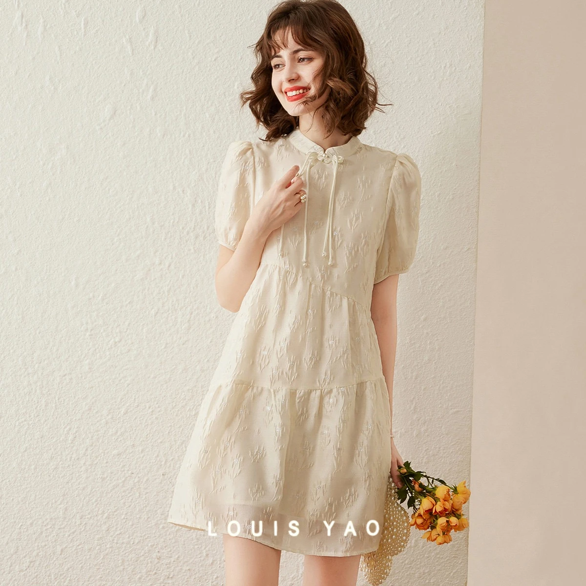 Short-sleeved Spliced Women's Dresses 2025 Summer Casua Sweet Button Tie Flowers Oblique Placket Long Dresses Women's Clothing
Short-sleeved Spliced Women's Dresses 2025 Summer Casua Sweet Button Tie Flowers Oblique Placket Long Dresses Women's Clothing