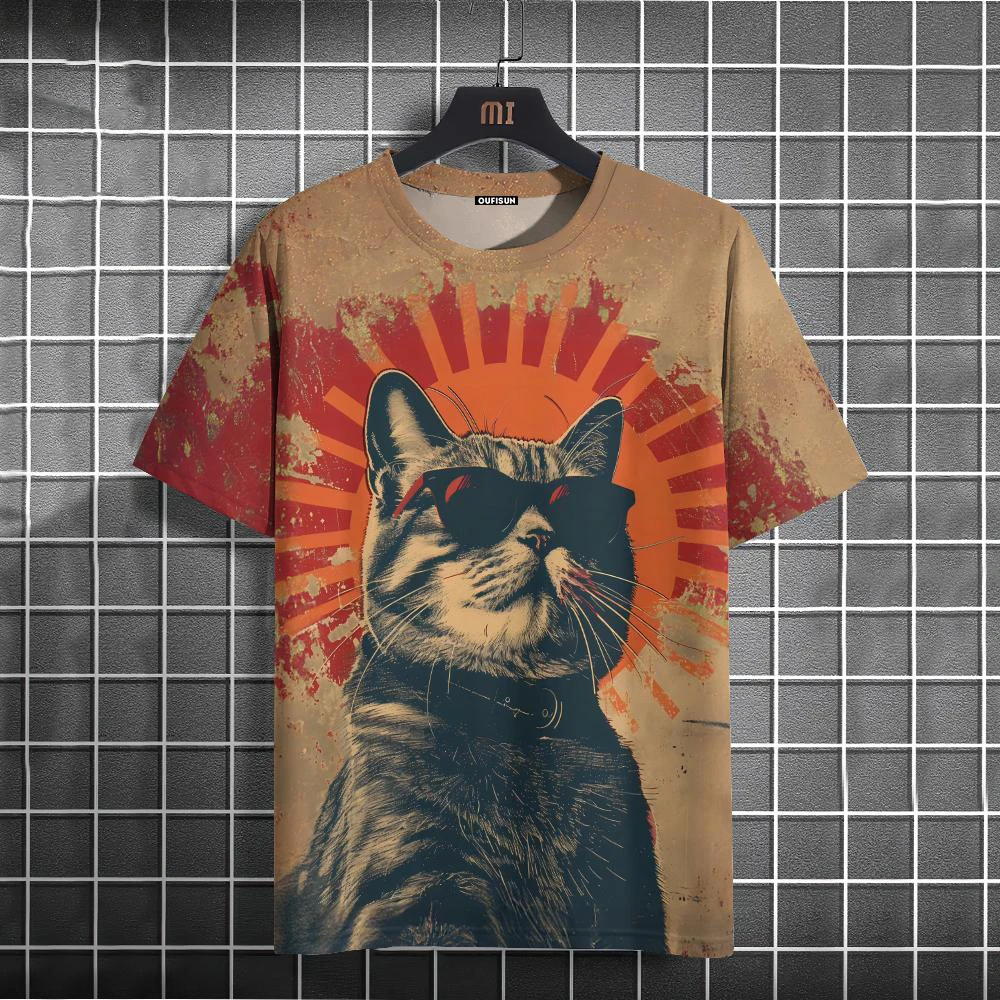 Funny T-shirts Cartoon Cat Graphic Men's T-Shirt 3d Printed Casual Pullover For Men Top Loose Short Sleeve Tees Men's Clothing
Funny T-shirts Cartoon Cat Graphic Men's T-Shirt 3d Printed Casual Pullover For Men Top Loose Short Sleeve Tees Men's Clothing
