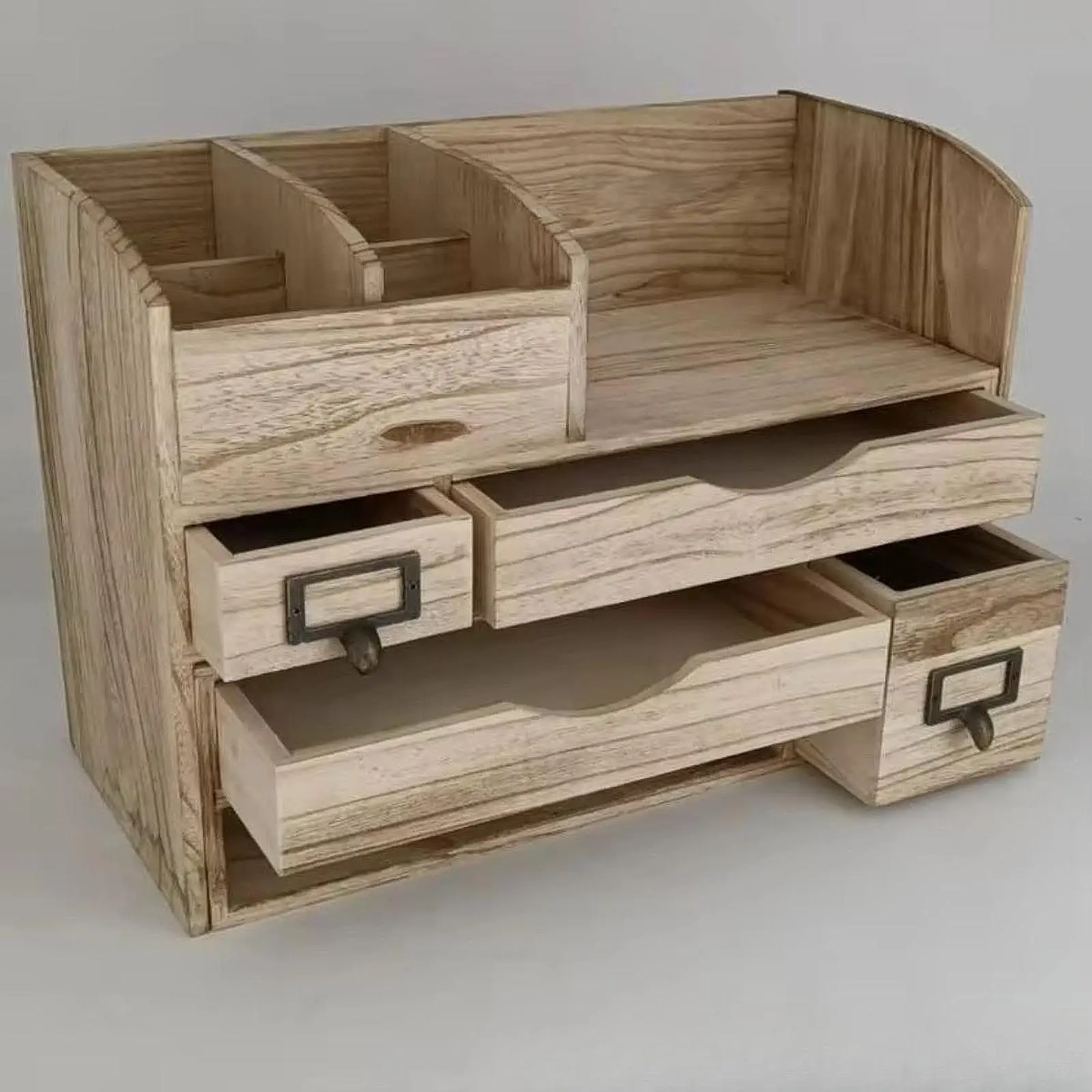 Desktop Organizer with Drawers Rustic Office Expandable Case Storage Box Shelf for Mails Letters Sticky Notes Countertop Binders
Desktop Organizer with Drawers Rustic Office Expandable Case Storage Box Shelf for Mails Letters Sticky Notes Countertop Binders