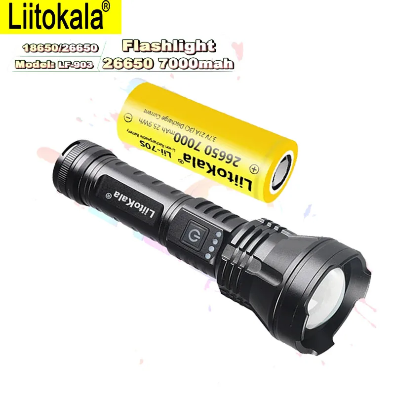 LiitoKala LF-903 встроенный аккумулятор, мощный светодиодный фонарик для исследования на открытом воздухе, ночная рыбалка, блики для кемпинга на открытом воздухе дома
LiitoKala LF-903 встроенный аккумулятор, мощный светодиодный фонарик для исследования на открытом воздухе, ночная рыбалка, блики для кемпинга на открытом воздухе дома