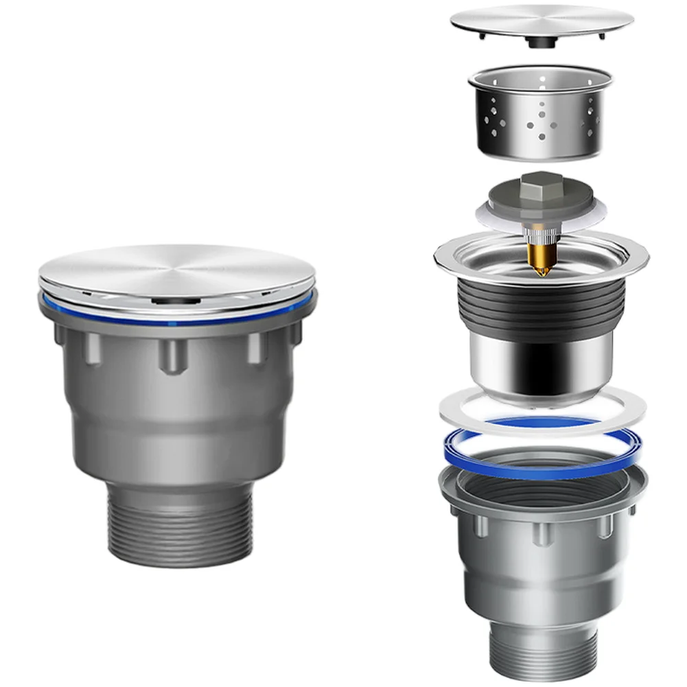 1PC Drain Strainer Basket Fits Standard 110mm And 140mm Sink Openings For Stainless Steel Sink Push Up Drain Strainer Basket
1PC Drain Strainer Basket Fits Standard 110mm And 140mm Sink Openings For Stainless Steel Sink Push Up Drain Strainer Basket