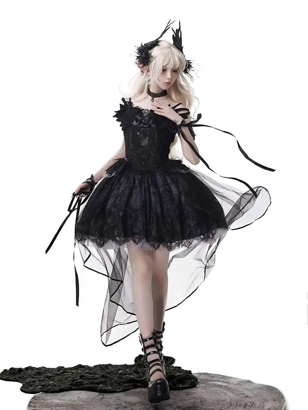 New Fiesta Carnival Halloween Cos Cosplay Swan Lolita Dark Goth Clothes women Jsk Suspender Dress Western Style Clothes
New Fiesta Carnival Halloween Cos Cosplay Swan Lolita Dark Goth Clothes women Jsk Suspender Dress Western Style Clothes