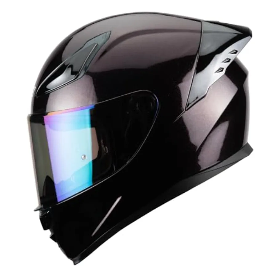 Motorcycle street racing helmet for men and women polycarbonate shell midnight purple DOT approved with Pinlock-ready visor and
Motorcycle street racing helmet for men and women polycarbonate shell midnight purple DOT approved with Pinlock-ready visor and