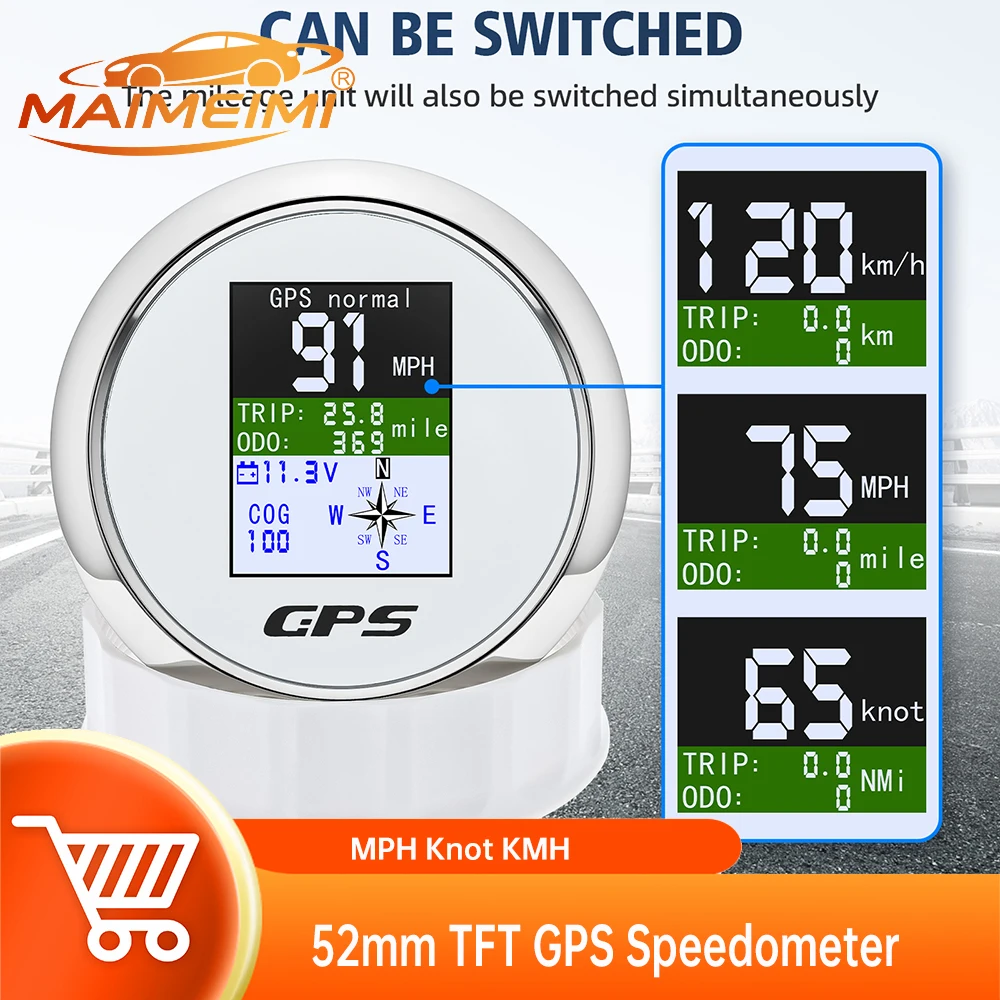 85mm GPS Speedometer Odometer Adjustable Trip ODO COG Voltmeter TFT Screen Speed Gauges for Motor Yacht Boat Car Outboard Engine
85mm GPS Speedometer Odometer Adjustable Trip ODO COG Voltmeter TFT Screen Speed Gauges for Motor Yacht Boat Car Outboard Engine