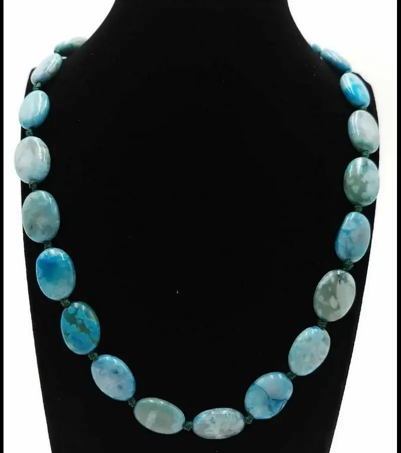 Natural 13X18mm blue Crazy Lace Agate Gem oval Beaded Necklace 17“ gem
Natural 13X18mm blue Crazy Lace Agate Gem oval Beaded Necklace 17“ gem
