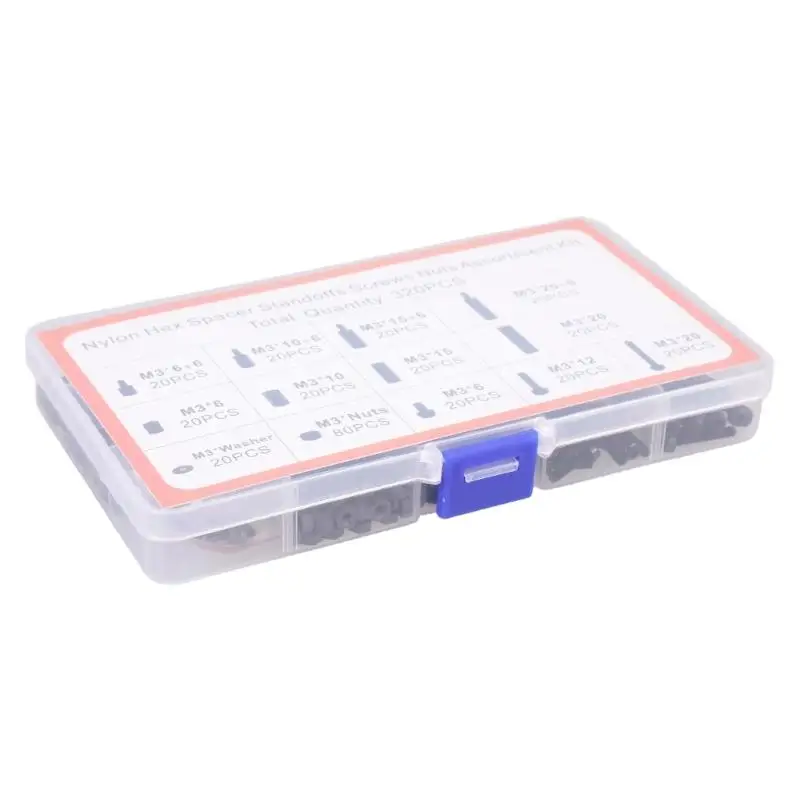 652F 320Pcs Nylon Hexagonal Spacer Standoffs Screws Nut Assortment Set Threaded Pillar Spacers for PCB Motherboard
652F 320Pcs Nylon Hexagonal Spacer Standoffs Screws Nut Assortment Set Threaded Pillar Spacers for PCB Motherboard