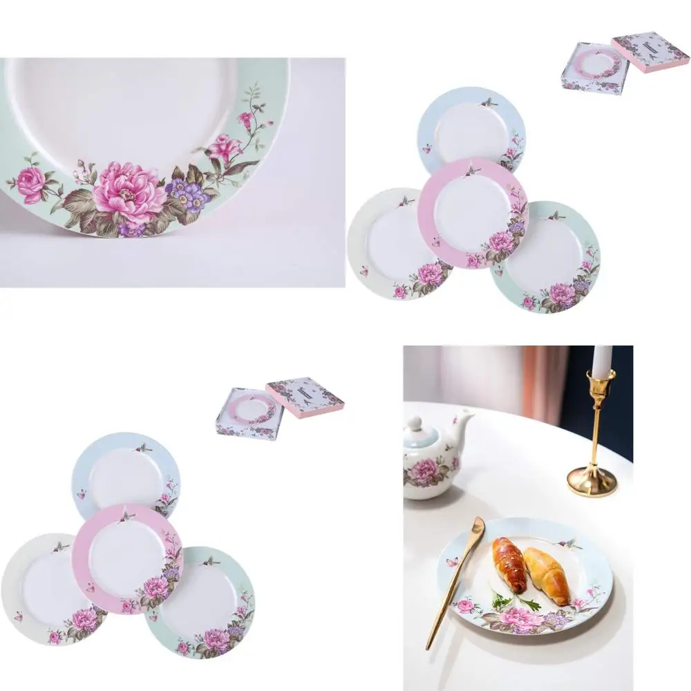 Vintage 7 Rimmed Porcelain Floral Dessert Plates Set of 4 with Gift Box
Vintage 7 Rimmed Porcelain Floral Dessert Plates Set of 4 with Gift Box