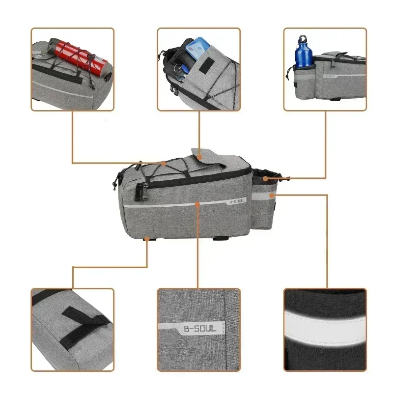 13L Waterproof Bike Carrier Bag -Rear Pannier with Shoulder Strap, Ideal for Cycling Luggage and Back Rack Storage on Long Rides
13L Waterproof Bike Carrier Bag -Rear Pannier with Shoulder Strap, Ideal for Cycling Luggage and Back Rack Storage on Long Rides
