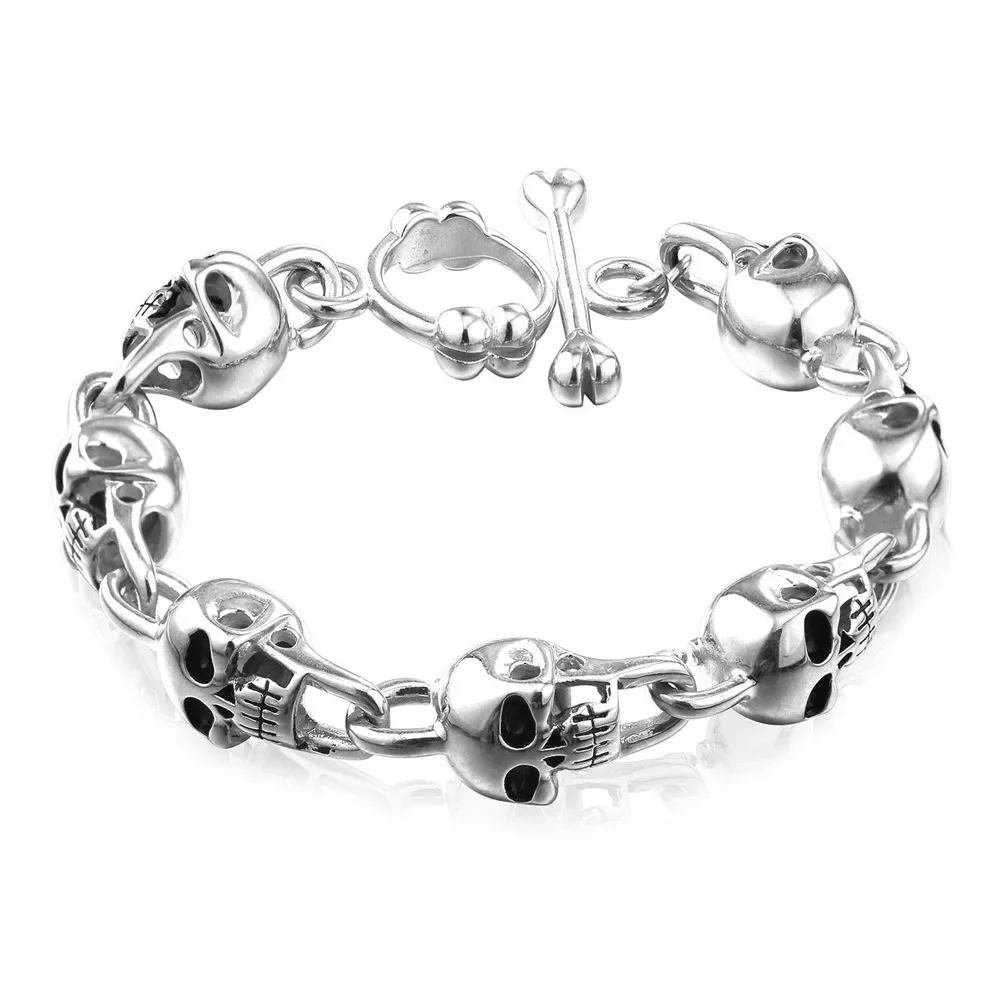 Fashion Stainless Steel Gothic Skull Bracelet for Men Women Punk Style Chain Bracelet Accessaries Hot Sale Birthday Jewlery Gift
Fashion Stainless Steel Gothic Skull Bracelet for Men Women Punk Style Chain Bracelet Accessaries Hot Sale Birthday Jewlery Gift