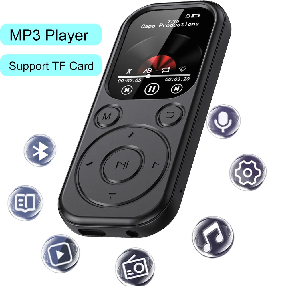 Bluetooth 5.4 MP3 Player LCD Screen Portable Music Audio Player Support TF FM Radio Video Picture Recording for Headsets
Bluetooth 5.4 MP3 Player LCD Screen Portable Music Audio Player Support TF FM Radio Video Picture Recording for Headsets