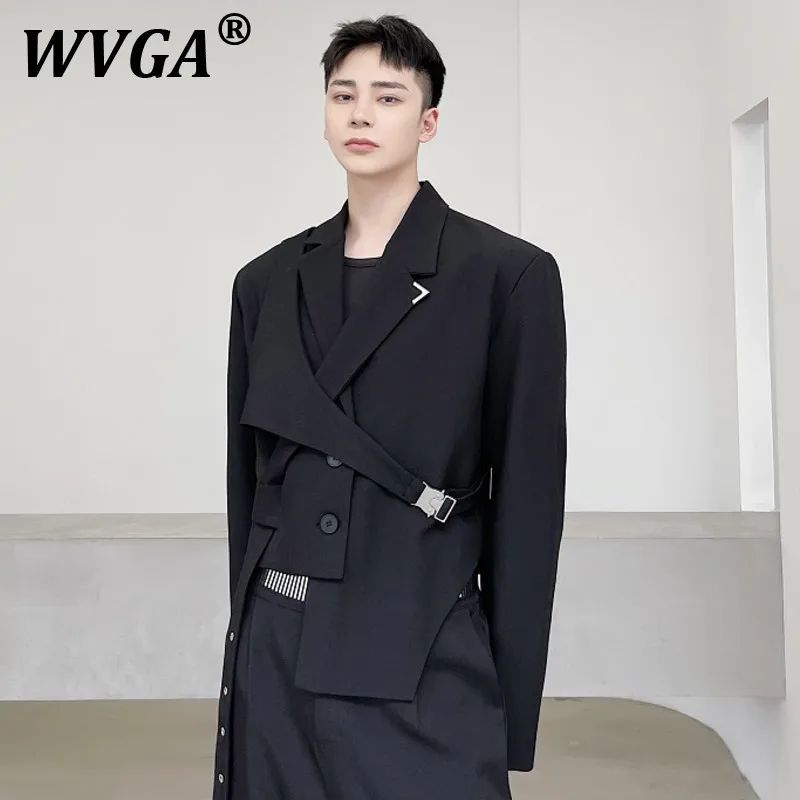 WVGA весна осень новый мужской прилив High Street съемный модный короткий костюм из двух предметов пальто нишевый шикарный повседневный пиджак Ins Y2K W11170 
WVGA весна осень новый мужской прилив High Street съемный модный короткий костюм из двух предметов пальто нишевый шикарный повседневный пиджак Ins Y2K W11170