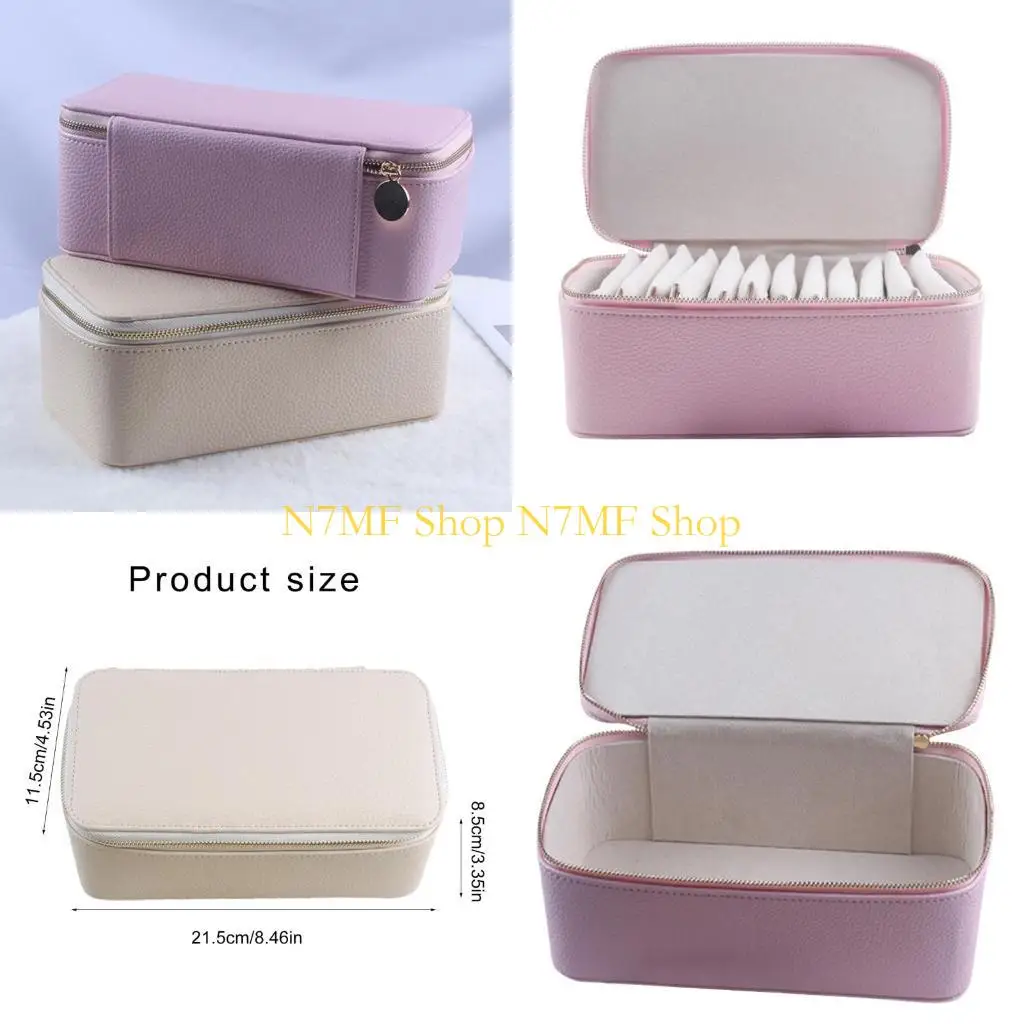 N7MF Elegant Travel Jewelry Holder with Zippered Velvets Pocket Accessories Container
N7MF Elegant Travel Jewelry Holder with Zippered Velvets Pocket Accessories Container