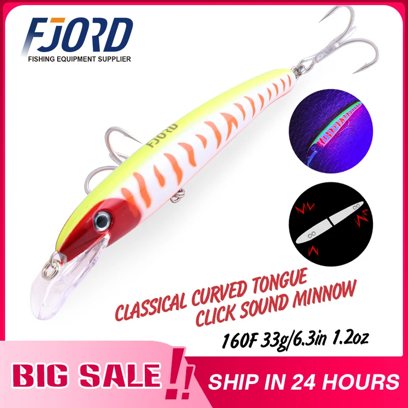 FJORD Curved Mouth Topwater Fishing Lure Minnow 160F 33g Saltwater Freshwater Fake Bait Rattling Tuna Wobbler Artificial Lure
FJORD Curved Mouth Topwater Fishing Lure Minnow 160F 33g Saltwater Freshwater Fake Bait Rattling Tuna Wobbler Artificial Lure