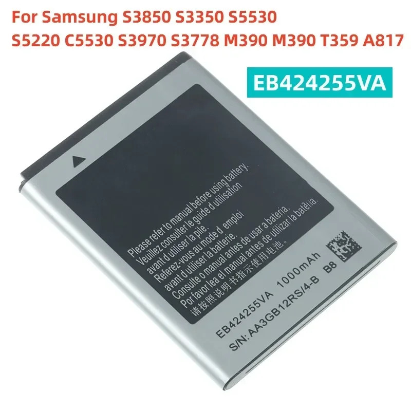 Replacement Battery EB424255VU EB.424255VA EB.424255VK For Samsung S3850 S3350 S5530 S5220 C5530 S3970 S3778 M390 M390 T359 A817
Replacement Battery EB424255VU EB.424255VA EB.424255VK For Samsung S3850 S3350 S5530 S5220 C5530 S3970 S3778 M390 M390 T359 A817