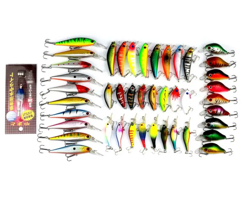 44Pieces Crankbait Bait Minnow Lure Set with Fishing Lamp Set
44Pieces Crankbait Bait Minnow Lure Set with Fishing Lamp Set