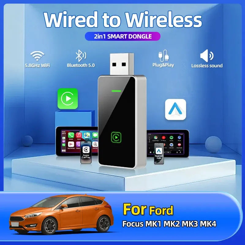 2025 Car Styling Mini CarPlay Wireless Adapter Car Play Bluetooth WiFi Fast Connect Plug and Play For Ford Focus MK1 MK2 MK3 MK4
2025 Car Styling Mini CarPlay Wireless Adapter Car Play Bluetooth WiFi Fast Connect Plug and Play For Ford Focus MK1 MK2 MK3 MK4