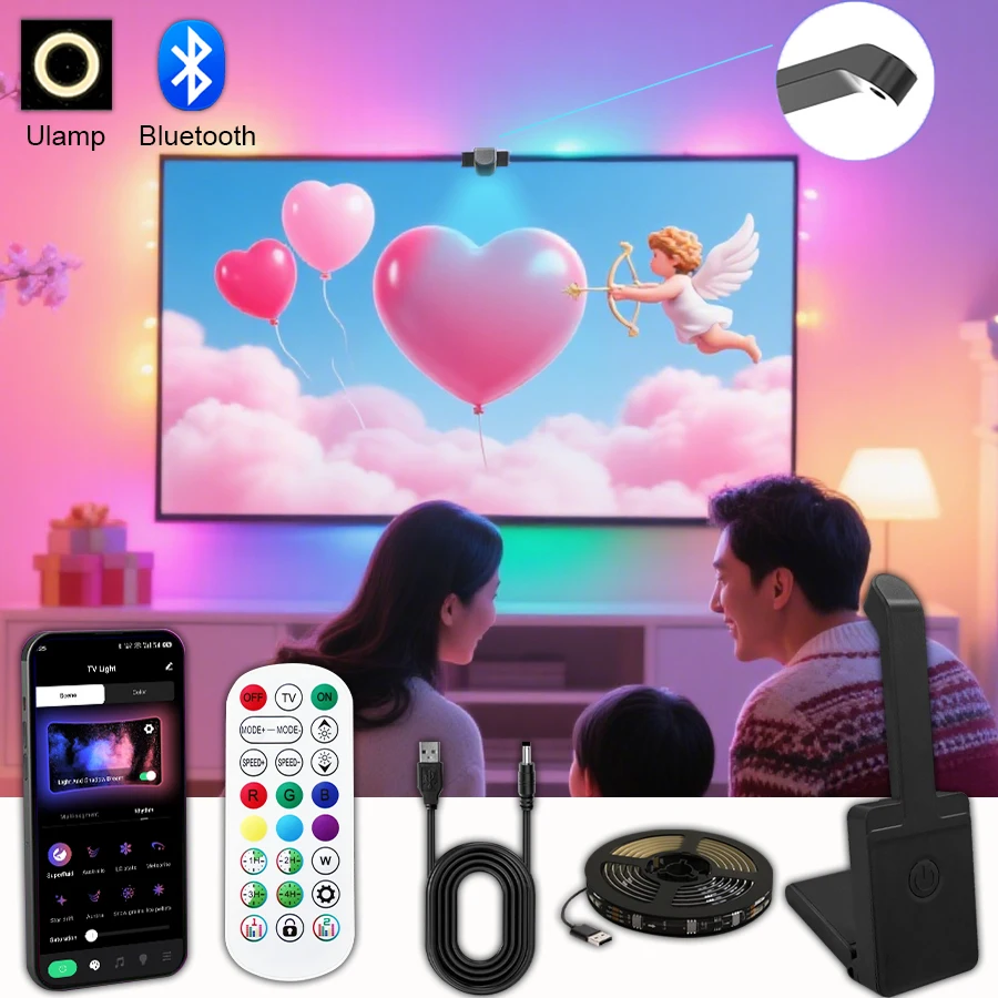 RGB LED TV Back light Music Sync Smart Strip Lights Color Pickup RGBIC LED Light Screen App Remote for Game Home Ambient Light
RGB LED TV Back light Music Sync Smart Strip Lights Color Pickup RGBIC LED Light Screen App Remote for Game Home Ambient Light