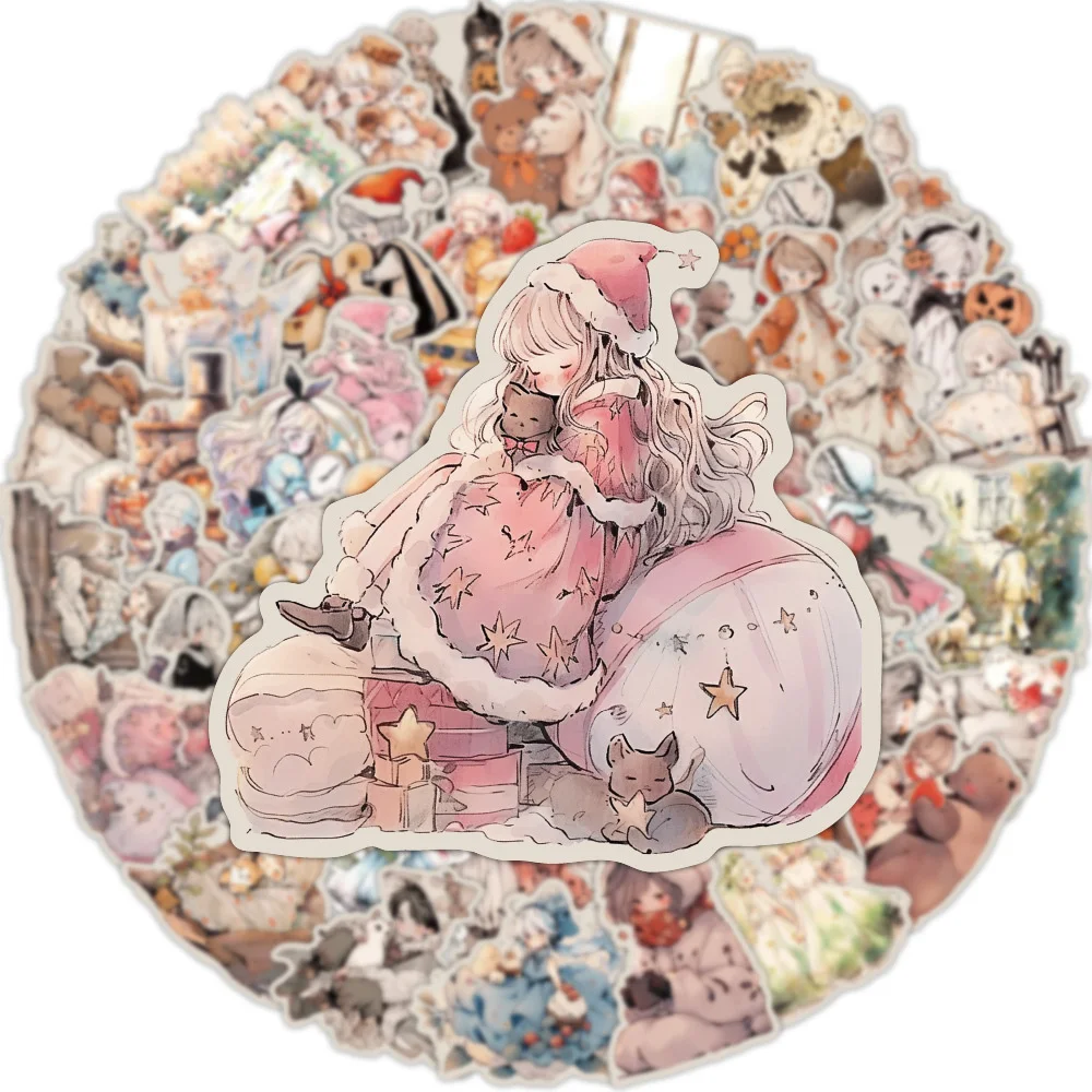 10/30/52pcs Vintage Cute Anime Girl Stickers Aesthetic Graffiti Decals DIY Notebook Suitcase Phone Kawaii Sticker Fun for Gifts
10/30/52pcs Vintage Cute Anime Girl Stickers Aesthetic Graffiti Decals DIY Notebook Suitcase Phone Kawaii Sticker Fun for Gifts
