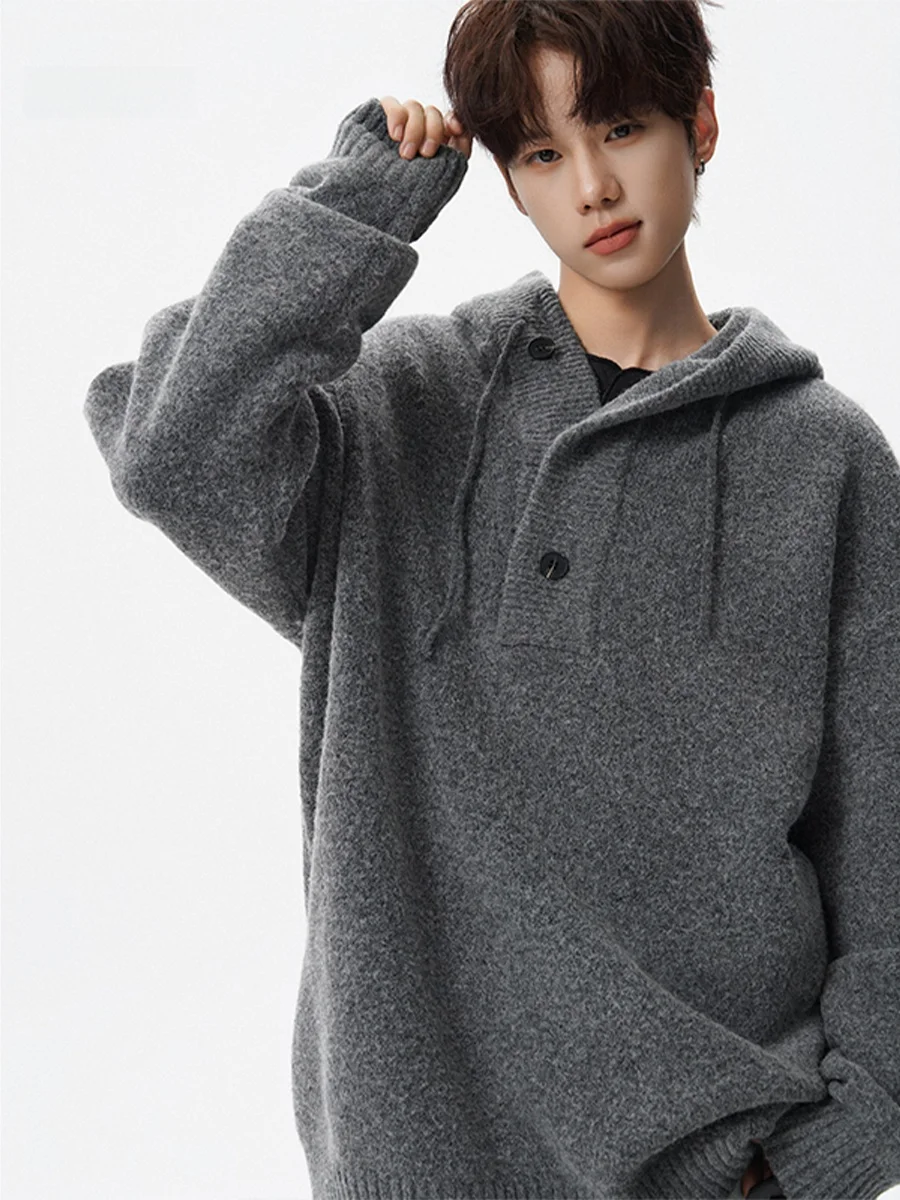 American Sle Men's Hooded Sweater Buttoned Knitwear Casual Winter Outerwear Soft Blend Camere Long Sve Pure Color
American Sle Men's Hooded Sweater Buttoned Knitwear Casual Winter Outerwear Soft Blend Camere Long Sve Pure Color