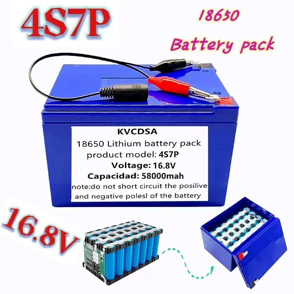 Batterie 4S7P 58000mah pour appareils 16.8v avec BMS, onduleur Li-Ion haute puissance, nouvelle collection lerp17
Batterie 4S7P 58000mah pour appareils 16.8v avec BMS, onduleur Li-Ion haute puissance, nouvelle collection lerp17