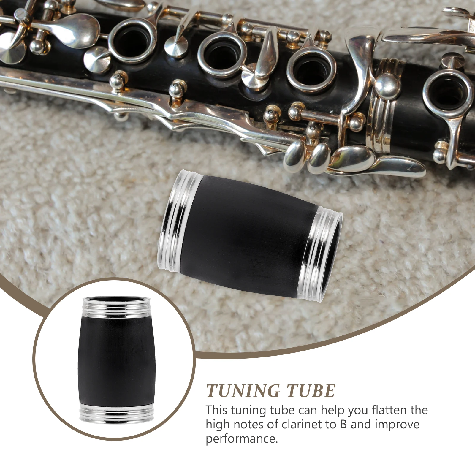 Clarinet Replacement Two-Section Tuning Tube Compact Durable Pitch Part For Wind Instrument B-Flat Treble Tuning Tube
Clarinet Replacement Two-Section Tuning Tube Compact Durable Pitch Part For Wind Instrument B-Flat Treble Tuning Tube