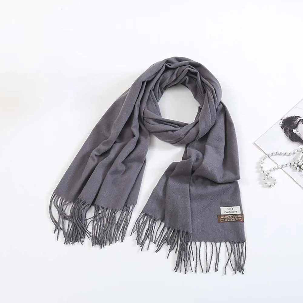Cold-proof Polyester Classic Wool Scarf Soft Warmer Solid Color Shawl Windproof Korean Style Long Neckscarf with Tassel Autumn
Cold-proof Polyester Classic Wool Scarf Soft Warmer Solid Color Shawl Windproof Korean Style Long Neckscarf with Tassel Autumn